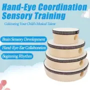 Wooden Hand Drum Tambourine Kids Percussion Toy Wood Frame Drum for Children