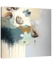 Abstracted Blue Blooms by Bella Eve Wall Art