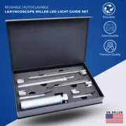 Laryngoscope Blade Miller Conventional 5 Blades & Handle Set EMT Intubation Kit