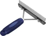 Yardwe Dematting Brush Rake Comb Stainless Steel Grooming Tool with Comfortable to Clean Scrubber for Efficient Deshedding and Grooming Tasks