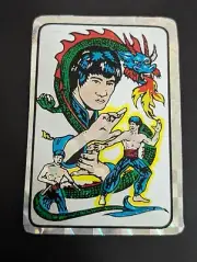 Bruce Lee STICKER Vintage Prism Holographic 80's Enter Dragon Retro Vending Rare