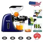 200W Masticating Juicer Machine - Extra Wide Feed Chute for Effortless Juicing
