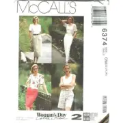 McCalls Sewing Pattern 6374 Skirts Pants Shorts Misses Size 22-26