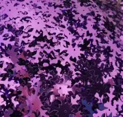 100 pcs Vintage Snowflake Sequins 25mm 1-Inch Metallic Purple for Sewing Crafts