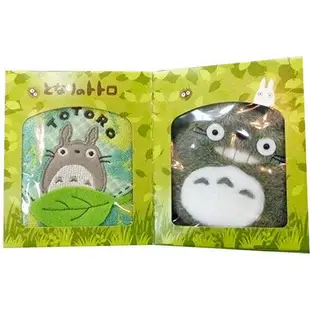 龍貓 小毛巾+造型零錢包 禮盒 方巾 手帕 吉卜力 日貨 正版授權J00012508
