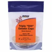 Empty Capsules Gelatin Triple "000" 200 Caps By Now Foods