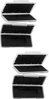 2sets Ssd Case Hard Drive Storage Box Shockproof Padding Easy Open- for 2.5 Inch 2pcs*2