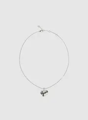 GUESS Women's Silver Pave Heart Necklace in Gold
