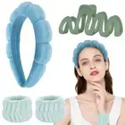 Spa Headband For Washing Face Green Set With 1 Makeup Headband & pure color E
