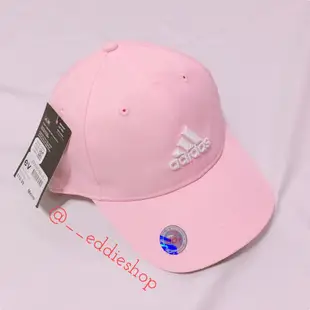 出清 Adidas cap 三斜線 粉色 粉 白LOGO 魔鬼氈 淺粉色 老帽 帽子