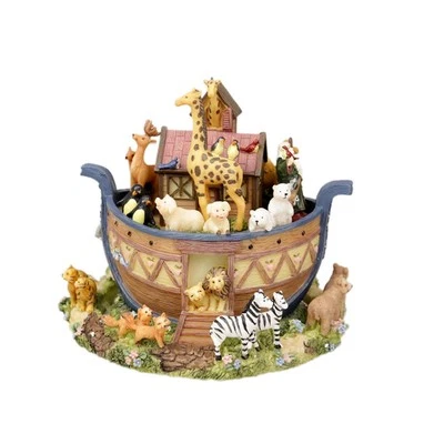 Gift Wrapped Music Box Noah's Ark Christian Bible Stories for Woman and Men B...
