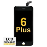 Premium LCD Screen for iPhone 6 Plus - Black with Tool Kit and Tempered Glass