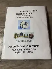 Karen Benson Miniature Dollhouse Furniture 1/4” Scale Kit Sleigh Chair