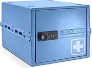 Lockabox One™ | Premium Lockable Medicine Storage Box | BPA Safe & Medical Grade | Made In Britain (Medi Blue)