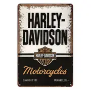 Harley-davidson Motorcycles Rustic Metal Sign Vintage Tin Shed Garage Bar