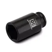 1/2" Drive Deep Impact Socket, Cr-mo, 30Mm, Metric, 6 Point, Axle Nut I