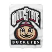 Ohio State Brutus Sherpa Fleece Blanket