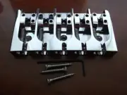 NEW - Hipshot 5-String "A" Brass Bass Bridge, CHOOSE YOUR SPACING - CHROME