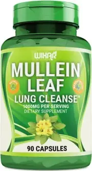 Organic Mullein Leaf Capsules - 90 Capsules - Herbal Supplement Supports Heal...
