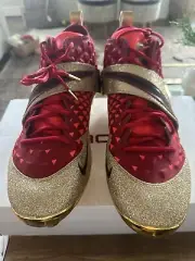 Size 13 - Nike Force Zoom Trout 6 PRM Gym Red/Metallic Gold/Rouge NEW