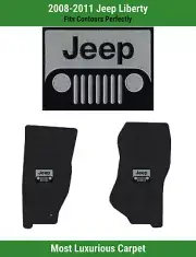 Lloyd Luxe Front Row Carpet Mats for 2008-2011 Jeep Liberty w/Jeep Grill Logo (for: Jeep)
