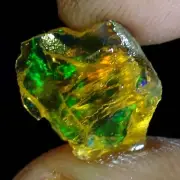 04.40Ct Amazing Ethiopian "Play-Of-Color" Fire Opal Oil Rough 100% Natural Gems