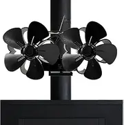 Heat Powered Stove Fan | Pellet Stove Fan Wall Mounted Wood Stove Blower,Low Noise Wood Burner Fan Thermal Fan for Wood Burning Stoves