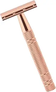 FOMIYES Metal Double Razor Old Type Beard Shaving Tool Safety Razor Accessory Ultra-thin Blade for Clean Shave