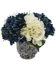 Creative Displays Blue & White Hydrangea Floral Arrangement