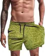 [Agilelin] Men's Sports Trousers, Training Shorts with Pocket, Quick Dry Running Trousers