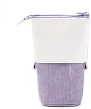 AIMALL South Korea Cute Simple Telescopic Pen Holder, Stretchable Canvas Pencil Bag, Pull-Down Design, Ideal for School and Office Supplies