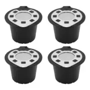 4pcs Coffee Pods with Stainless Steel Lid Reusable Coffee Brewing Tool for Home