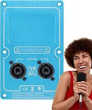 Speaker Wiring Box | Double 4-Core Socket Audio Input Wiring Board - Audio Amplifier Socket for Stage Sound Recording Studio