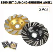 2Pcs 4 Inch Diamond Segment Grinding Wheel Cup Disc Stone F Angle Grinder Tool