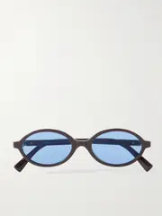 [Miu Miu Eyewear] Miu Miu Eyewear - Oval-frame Acetate Sunglasses - Brown - One size One size Brown