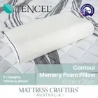 MattressCrafters Contour Memory Foam Pillow with Ultra Breathable Tencel Fabric