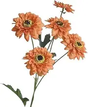 Single Sunflower Retro Simulation Sunflower Living Room Dining Table Home Fake Flower Decorative Flower Floral Ornaments (Color : Orange)