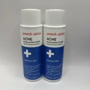 2 X Peach Slices Acne Exfoliating Toner Alcohol Free 4.05 fl oz Exp 07-2025