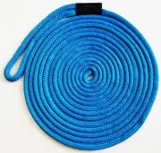 Double Braid Nylon Dock Line - 3/8" x 25' - UV Coated / Non-Fading - ROYAL BLUE