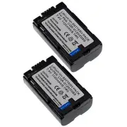 2Pcs Battery For Panasonic CGR-D110 CGR-D120 CGR-D120A PV-BP8 PV-DBP8 PV-DBP8A