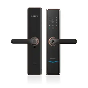 【PHILIPS 飛利浦】 EasyKey 7300把手式電子鎖(指紋│卡片│密碼│鑰匙│藍芽)紅色 免運含安裝