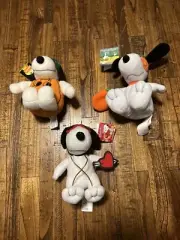 7” Whitmans NEW WITH TAGS Snoopy Lot 2 Halloween 1 Valentines Plush