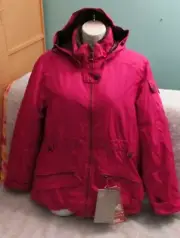 Kid's Girl's OBERMYER 'Rosalee Jacket' with Removable Hood Ski Jacket Size 18