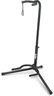 On-Stage XCG4 Tubular Guitar Stand with Velveteen Padding Single Stand, Black