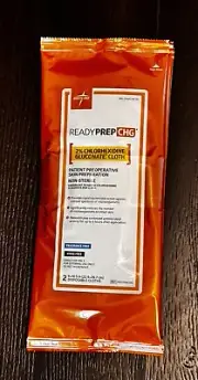 3 pks of 2 ea Medline Ready Prep CHG 2% Chlorhexidine gluconate Cloth skin prep