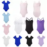 Kid Girls Cotton Ballet Dance Unitard Camisole Leotard Jumpsuit Swimming Costume