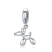 Silver plating Balloon Dog Pendant Animal Charms Fit for Charm Bracelets & Necklace Jewelry