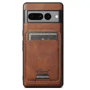 Suteni H15 For Google Pixel 7 Pro 5g Case Card Holder Detachable Magnetic Back Phone Cover