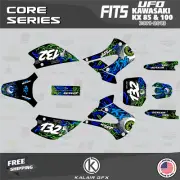 Graphics Kit for Kawasaki KX85 KX100 UFO Restyle 2001-2013 Core - BLUE