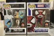 Funko POP Doppelganger Spiderman & Two Face LACC Exclusives + Protectors